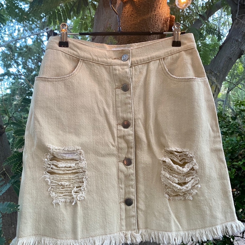 MPD Denim Light Wash Denim Skirt